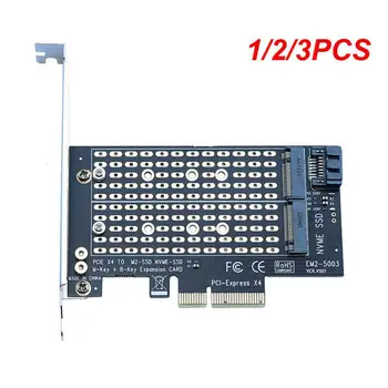 1/2/3ШТ Плата адаптера Одинарная/Двойная M.2 NVME NGFF Для Pcie 4x M2 SSD адаптер B/M Ключ Поддержка Жестких дисков PCI Express 3.0 2230-2280 - Изображение 1  