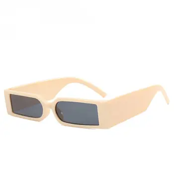 1 / 2ШТ НОВЫЕ солнцезащитные очки в прямоугольной оправе, Ретро Квадратные модные очки в стиле Ins для мужчин и женщин, Черные солнцезащитные очки в маленькой оправе - Изображение 2  