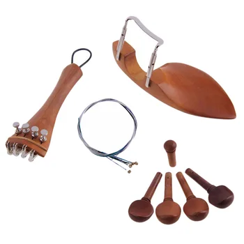1 Комплект аксессуаров для скрипки Jujube Wood 4/4, подставка для подбородка, хвостовая кишка, сделай сам - Изображение 2  
