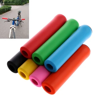 1 пара силиконовых велосипедных ручек для велоспорта на открытом воздухе, MTB, ручки для руля для горного велосипеда, противоскользящие прочные опорные ручки для велосипедной части - Изображение 1  