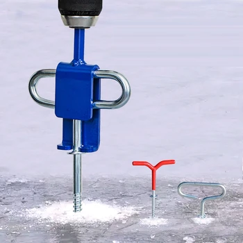 1 шт. Адаптер для якорного сверла Металлический якорный инструмент для льда Быстро ввинчивайте гвозди в подледную рыбалку для укрытия от льда - Изображение 2  