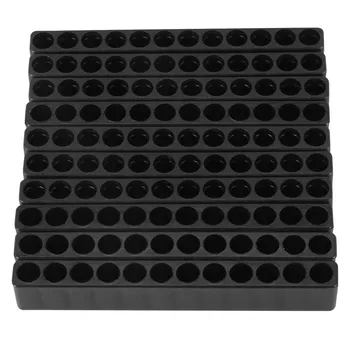 10 шт. Держатель для отверток с 12 отверстиями, блок черного цвета для шестигранной рукоятки 6,35 мм - Изображение 1  