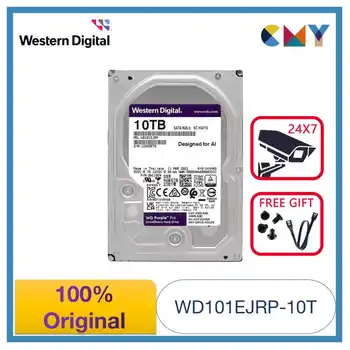100% Оригинальный Western Digital WD Purple 10 ТБ 3,5 жесткий диск для видеонаблюдения Жесткий диск SATA 7200 об/мин WD101EJRP - Изображение 1  