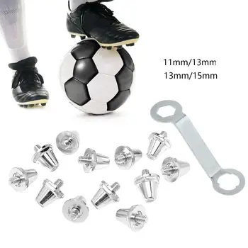 12x Шипы для футбольных ботинок с гаечным ключом Твердое покрытие Устойчивая спортивная обувь с резьбой M5 Аксессуары Для футбольных бутс Шипы для обуви для регби - Изображение 1  
