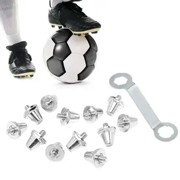 12x Шипы для футбольных ботинок с гаечным ключом Твердое покрытие Устойчивая спортивная обувь с резьбой M5 Аксессуары Для футбольных бутс Шипы для обуви для регби - Изображение 2  