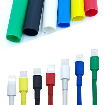 12ШТ Защита кабеля, защитная крышка для трубки, USB зарядное устройство, шнур, органайзер для проводов, Термоусадочная трубка для iPad iPhone - Изображение 2  