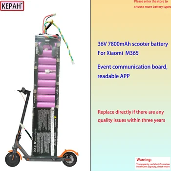 18650 10S3P литий-ионный аккумулятор 36V 7800 мАч 500 Вт для аккумуляторной батареи электрического скутера XIAOMI M365 со связью Bluetooth - Изображение 1  