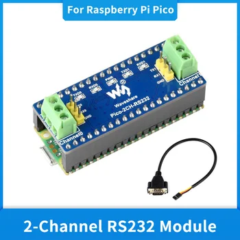 2-Канальный модуль RS232 для Raspberry Pi Pico SP3232EEN Приемопередатчик UART К встроенному гнездовому разъему RS232 для Raspberry Pi Pico - Изображение 1  
