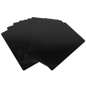 200 ШТ Карточка из черного алюминиевого сплава с гравировкой Металлическая Заготовка для визитных карточек для деловых визитов толщиной 0,2 мм - Изображение 1  