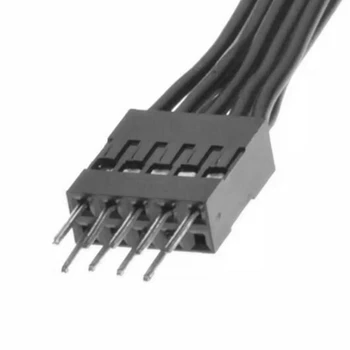 2X Материнская плата 9Pin USB 2.0 удлинитель Dupont Кабель для передачи данных, 30 см - Изображение 2  