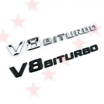 3D наклейка на автомобиль из АБС-пластика с логотипом BITURBO, эмблема, значок на задней стороне, наклейка для стайлинга автомобилей Benz BITURBO - Изображение 1  