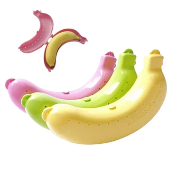 3шт Сохраняйте свежесть, путешествуйте, Милые, на открытом воздухе, Долговечные, Многоразовые, для хранения фруктов, можно мыть в посудомоечной машине, Переносная защита для ланча, пластиковый чехол для бананов - Изображение 2  