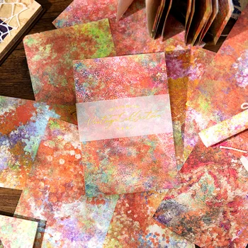 40 Листов цветной бумаги для масляной живописи с брызгами чернил для скрапбукинга, фоновой бумаги для оформления журналов, бумажных упаковок, принадлежностей для художественных промыслов - Изображение 2  