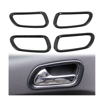 4шт Внутренняя Дверная ручка из углеродного волокна, Накладка на панель чаши для Dodge Durango 2014-2020, Молдинги для интерьера - Изображение 2  