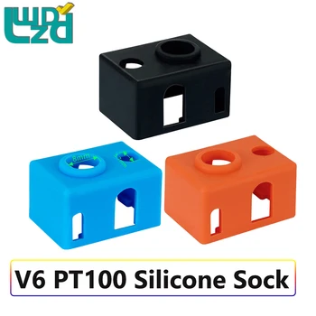 5шт E3D V6 PT100 Нагреваемый Блок Силиконовый Чехол Для Носка PT100 V6 Heat Block Согревающий Чехол Для Деталей 3D-принтера Защитные Носки - Изображение 1  