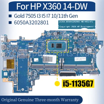 6050A3202801 Для HP X360 14-DW Материнская плата Ноутбука M21492-601 L96510-601 Gold 7505 I3 I5 I7 10/11 поколения Материнская плата для ноутбука - Изображение 2  