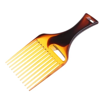 652F Расческа для волос в африканском стиле, гладкая вилка, гребни, Легкий Пластиковый инструмент для укладки волос в африканском стиле для мужчин и женщин - Изображение 2  