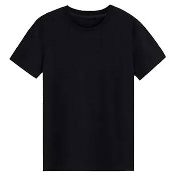 A3132 Тонкая футболка Мужская однотонная футболка Стандартная пустая футболка Черно-белые футболки Топ Новый - Изображение 1  