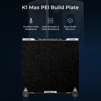 Creality K1 Max PEI Монтажная Пластина 315x310 мм Без Мягкого Магнитного Коврика Для Легкого Удаления Модели Подходит для 3D-принтера K1 Max 315x310 мм - Изображение 2  