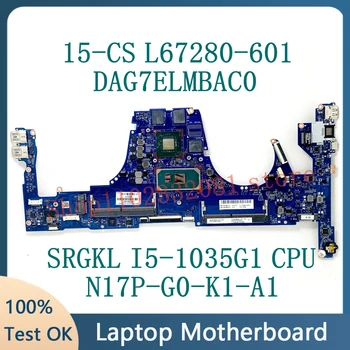 DAG7ELMBAC0 L67280-601 L67280-501 L67280-001 Для материнской платы ноутбука HP 15-CS с процессором SRGKL I5-1035G1 N17P-G0-K1-A1 100% Протестировано - Изображение 1  