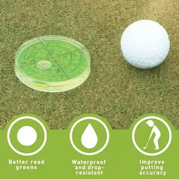 Golf Green Reader Pro Level Bubble, Высокоточная Удобная прозрачная шкала, Акриловый маркер для мяча для гольфа, Круглый пузырьковый уровень, Товары для дома - Изображение 2  