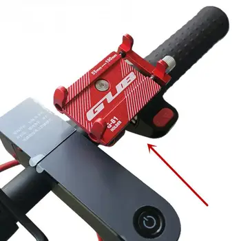 Gub G81 Поддерживает Регулируемый противоскользящий держатель подставки для мобильного телефона для электрического скутера Xiaomi M365 Pro 1S Универсальный велосипедный - Изображение 2  