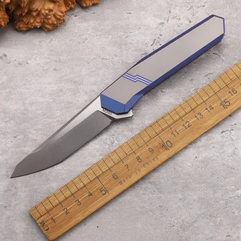 M390 Стальной Лист Титановый Сплав Ручка Складной Нож Открытый Кемпинг Охота Выживание EDC Инструмент - Изображение 1  