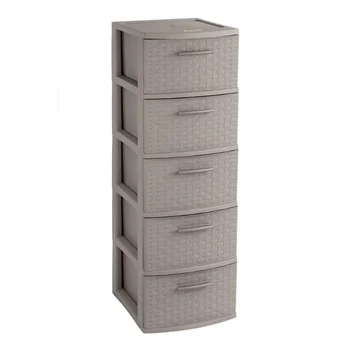 MQ Infinity Пластиковая многоцелевая башня для хранения с 5 ящиками, темно-серый картотечный шкаф офисный шкаф для хранения - Изображение 1  