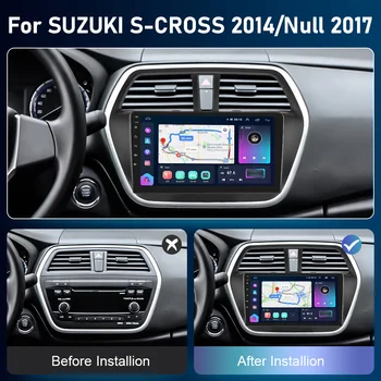 Podofo 4G CarPlay Android Радио Для Suzuki S-Cross 2014-2017 Автомобильный Мультимедийный Плеер 2din GPS Стерео Головное Устройство Ai Voice Авторадио - Изображение 2  