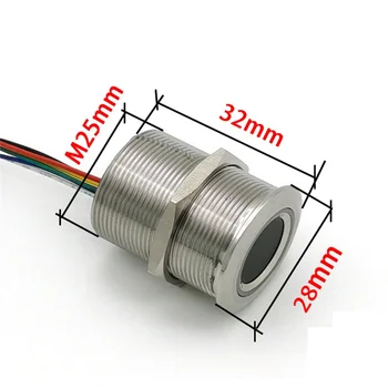R503 Круглый RGB Кольцевой Индикатор LED Control DC3.3V MX1.0-6Pin Емкостный Модуль Отпечатков пальцев, Датчик Сканера, 15 мм - Изображение 2  