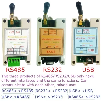 RS485 RS232 USB Беспроводной Приемопередатчик 20DBM 433 М 868 М Передатчик и Приемник VHF/UHF Радиомодем НОВЫЙ - Изображение 1  