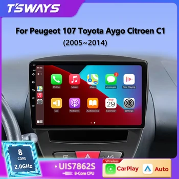 Tsways L6 Pro 2 din Android12 Автомобильный Raido Мультимедийный Для Peugeot 107 Toyota Aygo Citroen C1 2005-2014 GPS 2din Стерео CarPlay Auto - Изображение 1  