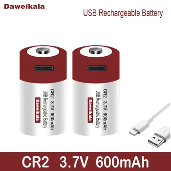 USB-Schnellladebatterie CR2 3.7V 600mah Lithiumbatterie für GPS-Sicherheitssystemkameras, medizinische Ausrüstungskameras - Изображение 1  