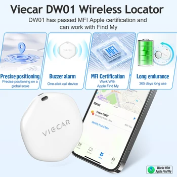 Viecar DW01 Автомобильный GPS Трекер Bluetooth Автоматическая Работа для Find My APP Устройство с Защитой от Потери Напоминания для Iphone Замена тегов MFI Локатор - Изображение 1  
