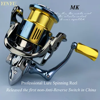 YINYU 2023 новая рыболовная катушка для спиннинга MK с герметичными подшипниками без переключателя обратного хода - Изображение 2  
