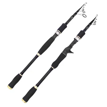 ZY492 Короткая секционная выдвижная удочка с длинным ходом и прямой ручкой, карбоновая портативная удочка длиной 2,7 м - Изображение 1  