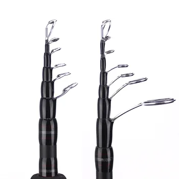 ZY492 Короткая секционная выдвижная удочка с длинным ходом и прямой ручкой, карбоновая портативная удочка длиной 2,7 м - Изображение 2  