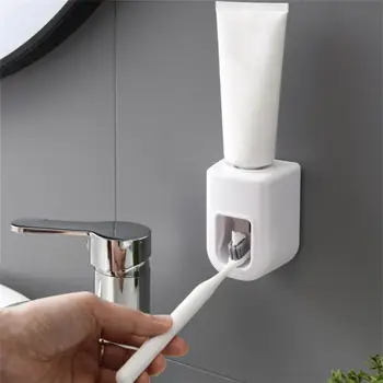 Автоматический дозатор зубной пасты, Пылезащитный держатель для зубной щетки, Настенная подставка, Соковыжималка для зубной пасты, Набор аксессуаров для ванной комнаты - Изображение 2  