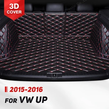 Автоматический коврик для багажника с полным покрытием для VOLKSWAGEN VW UP 2015-2016, Защита от загрязнений, Кожаная накладка для багажника автомобиля, Аксессуары для защиты интерьера - Изображение 1  
