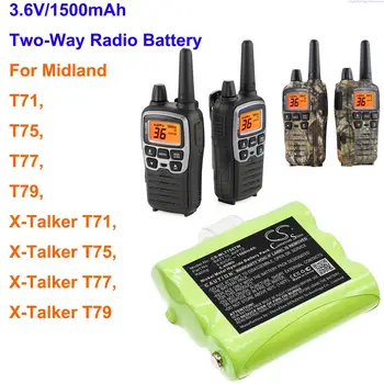Аккумулятор двусторонней радиосвязи OrangeYu 1500 мАч BATT10, AVP13 для Midland X-Talker T71, X-Talker T75, X-Talker T77, X-Talker T79 - Изображение 1  