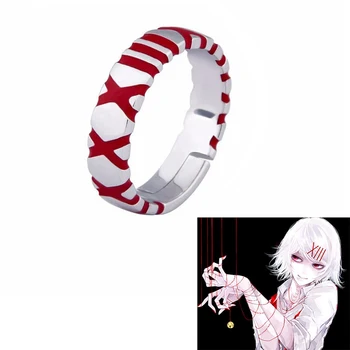 Аниме Cos Tokyo Ghoul JUZO SUZUYA REI Boy Регулируемое кольцо на палец для женщин, мужчин, Косплей, ювелирные аксессуары, подарки - Изображение 1  