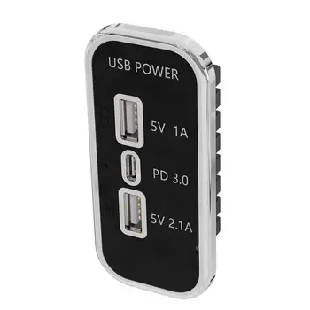 Быстрое автомобильное зарядное устройство USB для мобильного телефона USB 3-портовый преобразовательный разъем Стабильное напряжение Адаптер автоматического зарядного устройства для автобусов автомобилей RVS кораблей - Изображение 1  