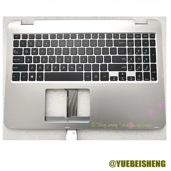 Верхняя крышка YUEBEISHENG New/Org для Asus VivoBook Flip TP501 TP501UA R518 с подставкой для рук, верхняя крышка клавиатуры США, серебристый - Изображение 2  