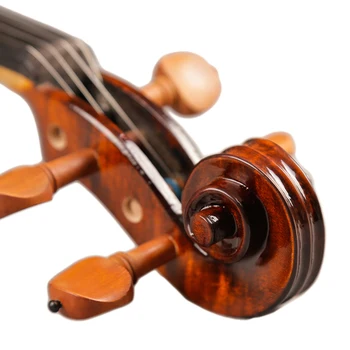 Высококачественная антикварная скрипка ручной работы, натуральные полосы, клен, ручная работа, масляный лак, Violino Jujube, приталенный бренд TONGLING - Изображение 2  