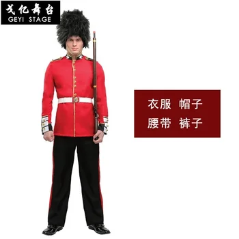 Детский костюм на Хэллоуин, униформа Британской королевской гвардии, косплей для мальчиков, униформа американского солдата, праздничное представление - Изображение 2  