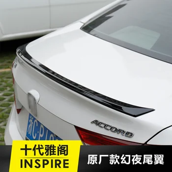 Для Honda Accord Спойлер 2022 Высококачественный материал ABS Заднее крыло автомобиля Черный задний маленький спойлер багажника Sport 2022 - Изображение 1  