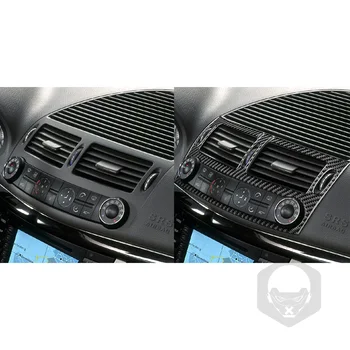 Для Mercedes Benz E-Class W211 2003-2009, Центральное управление кондиционером из углеродного волокна, переключатель вентиляционного отверстия, накладка, наклейка для - Изображение 2  