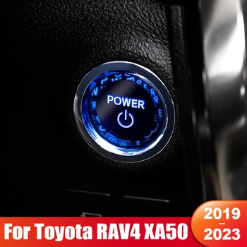 Для Toyota RAV4 XA50 2019 2020 2021 2022 2023 RAV 4 Гибридный Автомобиль Старт Стоп Кнопка Зажигания Двигателя Крышка Наклейки Аксессуары - Изображение 1  