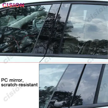 Для Toyota Wish AE20 2009-2017 Глянцевая черная оконная дверная колонна с зеркальным эффектом, накладка на стойку B C, наклейка на ПК из углеродного волокна - Изображение 2  
