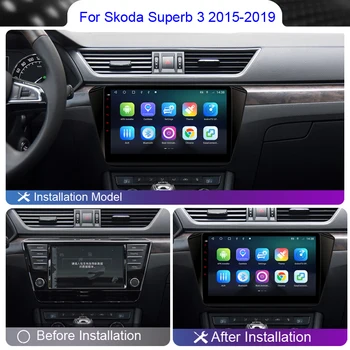 Дорожный 8 + 256 Android 12 Автомобильный Радиоприемник Carplay Для Skoda Superb 3 2015 2016 2017 2018 2019 Мультимедиа 4G GPS DSP DVD 2DIN Авторадио - Изображение 2  